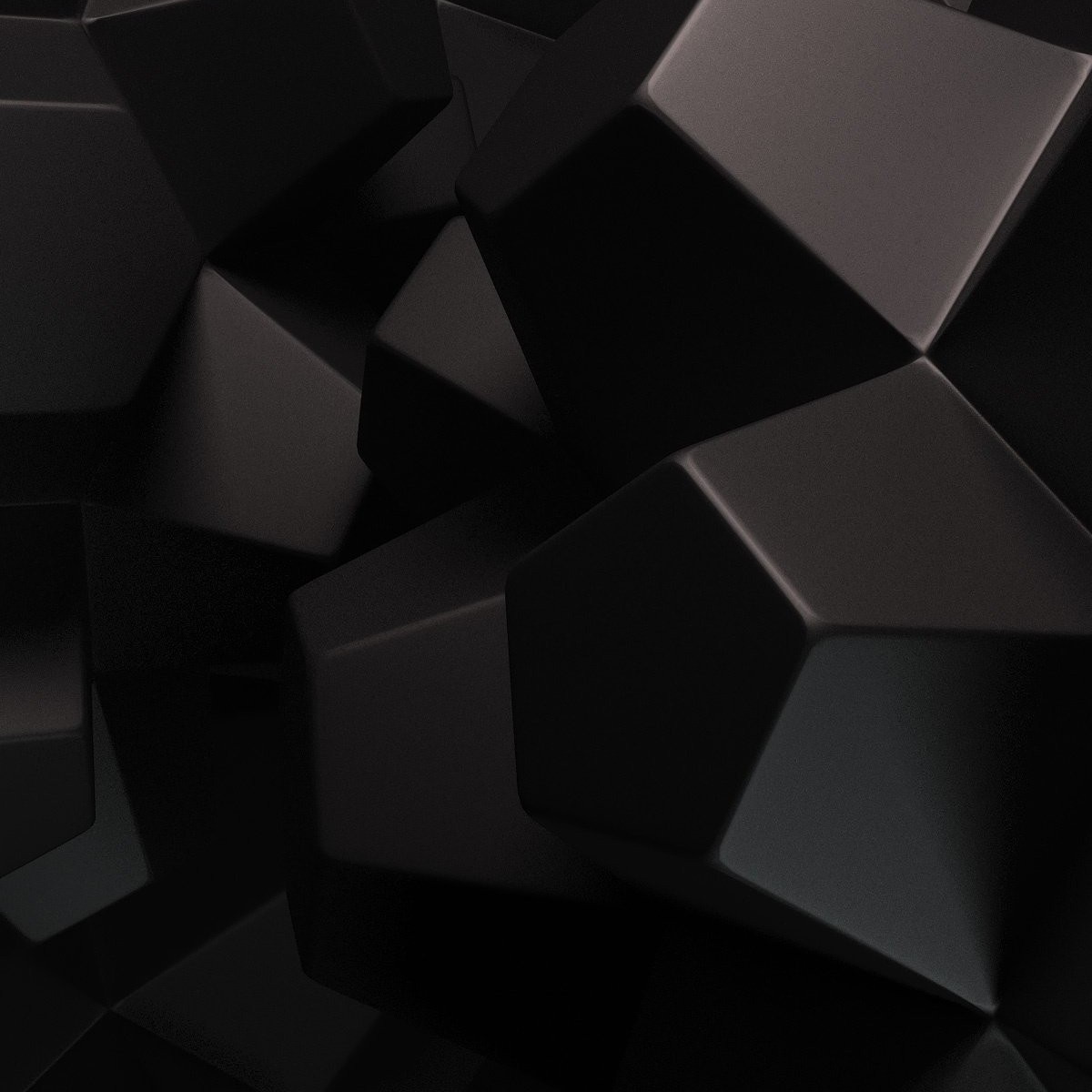 Abstract Black Dark Cubes Mobile Wallpaper - Cool Wallpaper Hd Design Black , HD Wallpaper & Backgrounds