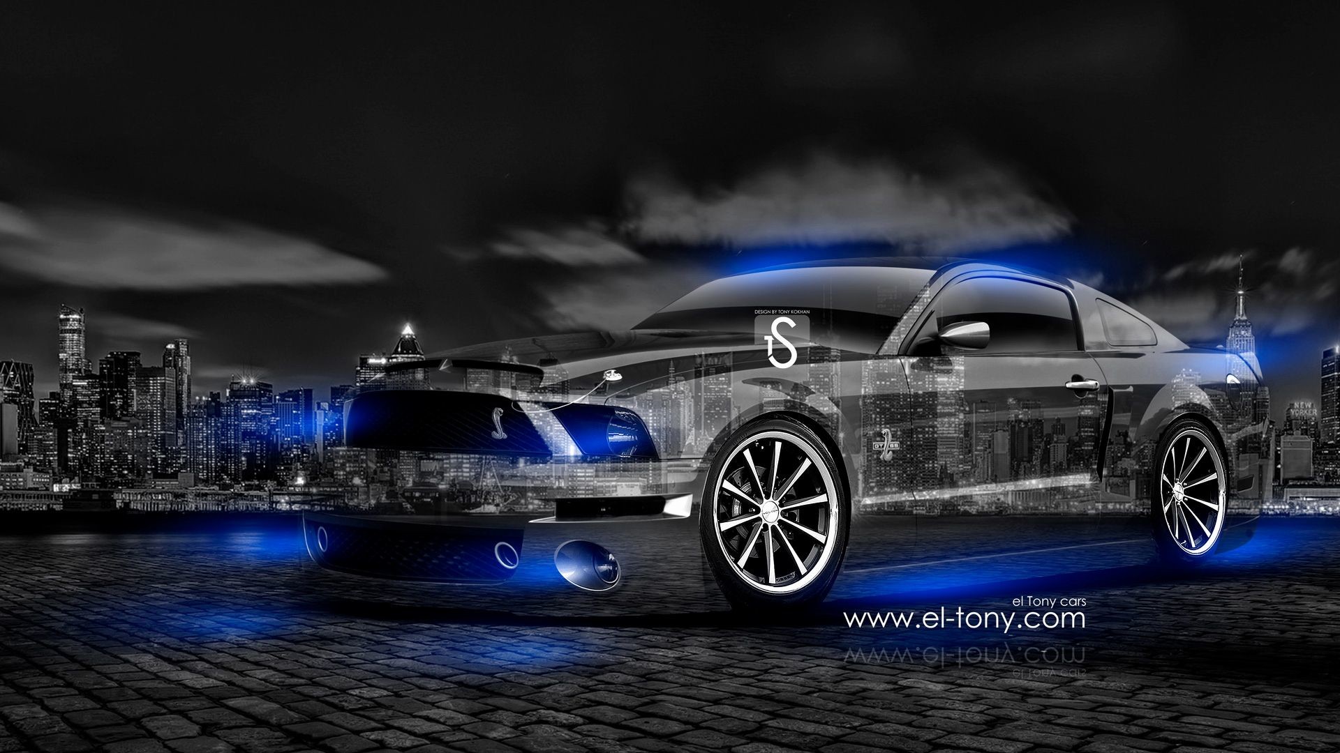 Muscle Car Hd Wallpaper - Black Mustang Cool Backgrounds , HD Wallpaper & Backgrounds