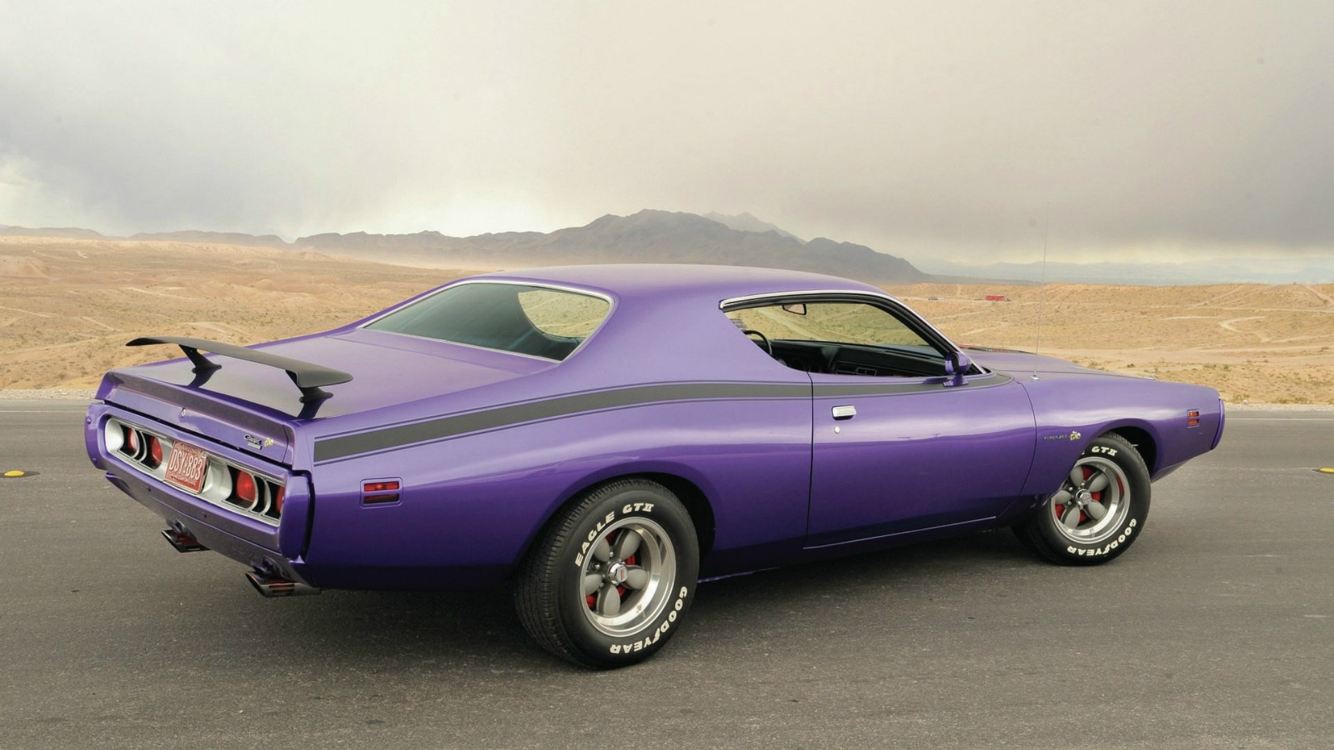 Muscle Car Wallpaper - 1971 Dodge Charger Purple , HD Wallpaper & Backgrounds