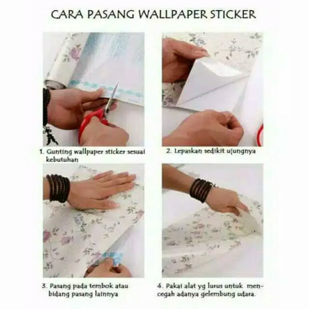 Cara Pasang Wallpaper Sticker Roll - Cara Pasang Wallpaper Dinding , HD Wallpaper & Backgrounds