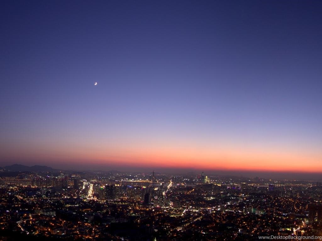 Asia Seoul South Korea Dusk Wallpapers - Griffith Observatory , HD Wallpaper & Backgrounds