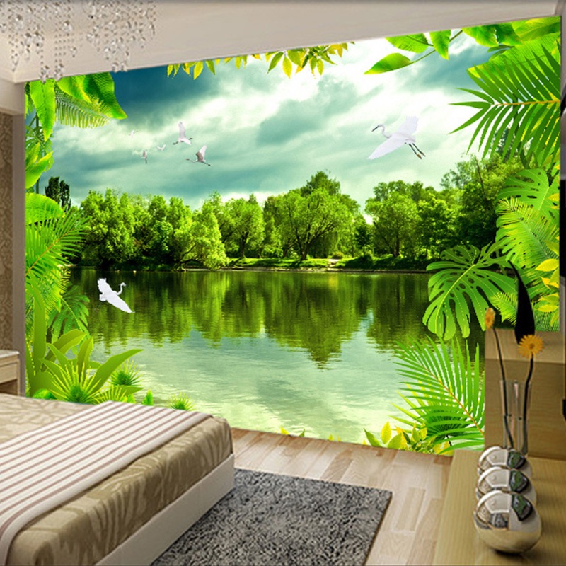 Custom D Mural Wallpaper Tropical Rain Forest Nature - Forest Nature Wall Murals , HD Wallpaper & Backgrounds