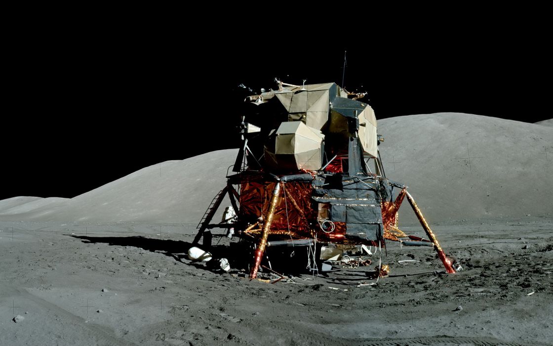 Moon Lem Apollo Wallpaper - Apollo 17 Lm Challenger , HD Wallpaper & Backgrounds