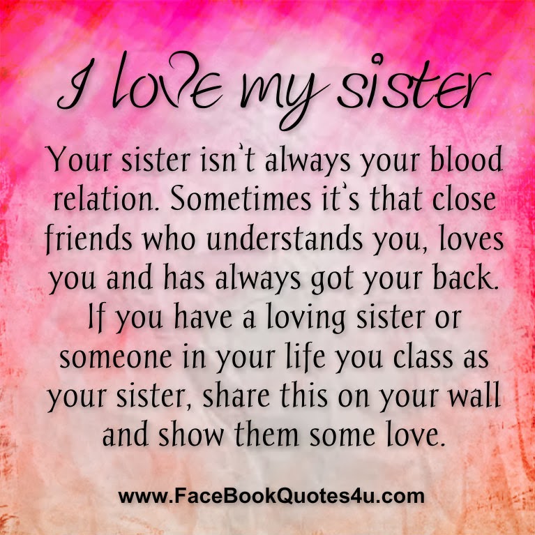 I Love My Sister Wallpapers - Sister Isnt Always Blood , HD Wallpaper & Backgrounds