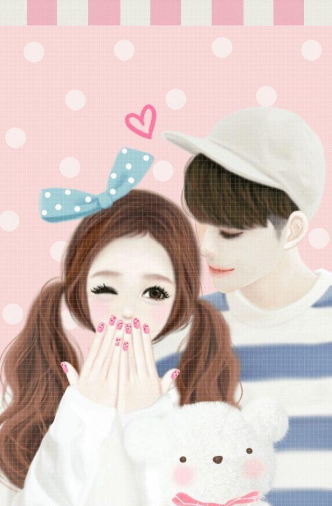 Download 80 Gambar Animasi Lucu Korea Gratis - Cute Bff Korean Couple , HD Wallpaper & Backgrounds