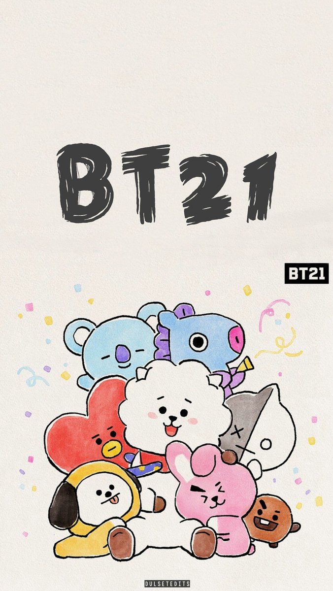 Bts Cartoon Wallpaper 
 Data-src /full/1275391 - Dessin Bt21 , HD Wallpaper & Backgrounds