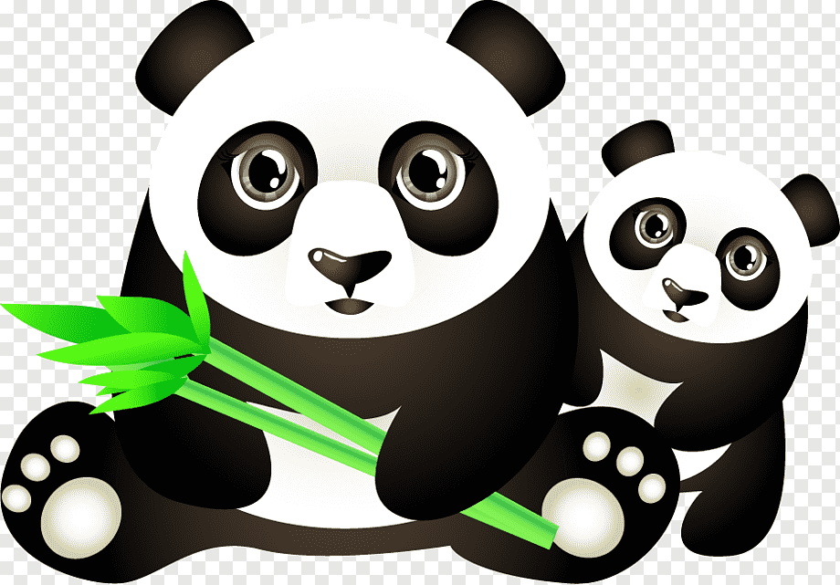 Clipart Two Panda Bears , HD Wallpaper & Backgrounds