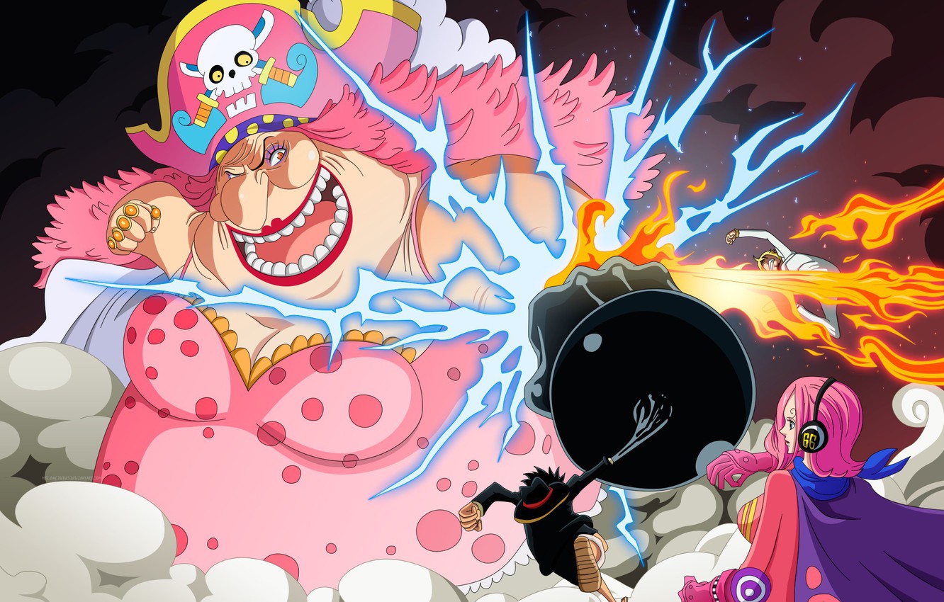 Photo Wallpaper Fire, Sake, Flame, Game, One Piece, - Big Mom Hat One Piece , HD Wallpaper & Backgrounds
