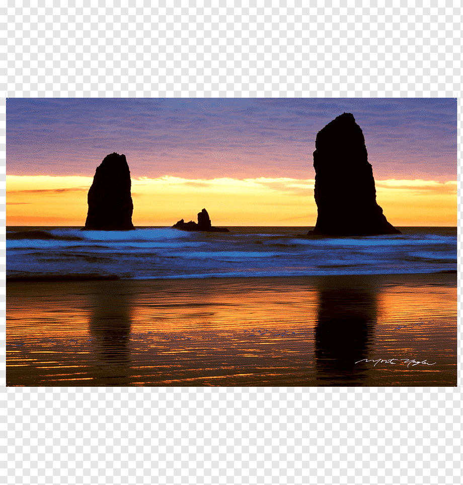 Haystack Rock Beach Shore Sunrise Sunset, Matahari - Haystack Rock , HD Wallpaper & Backgrounds