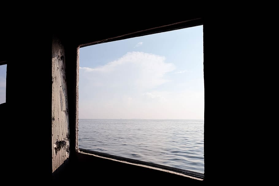 Samudra, Laut, Ocean, Windows, Jendela, Sea, Room, - Jendela Wallpaper 4k , HD Wallpaper & Backgrounds