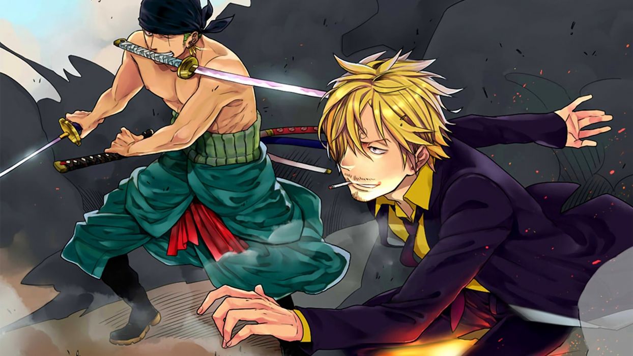 One Piece Roronoa Zoro Sanji Anime Wallpaper - Zoro Sanji One Piece , HD Wallpaper & Backgrounds