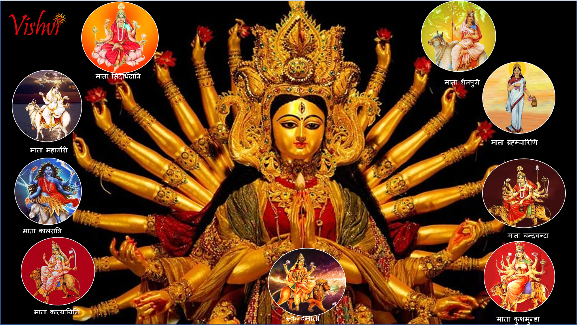 Maa Durga Hd Wallpaper 1080p , Png Download - Durga Devi Durga Puja Mahalaya , HD Wallpaper & Backgrounds
