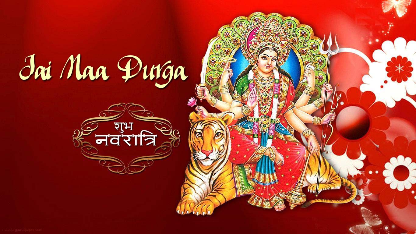 Jai Durga Maa Happy Navratri Wallpaper - Happy Navratri 2020 March , HD Wallpaper & Backgrounds