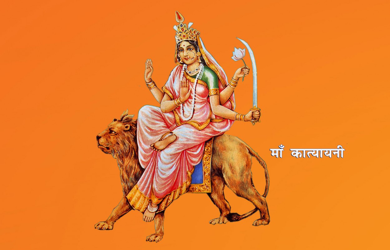 6 Day Of Navratri , HD Wallpaper & Backgrounds
