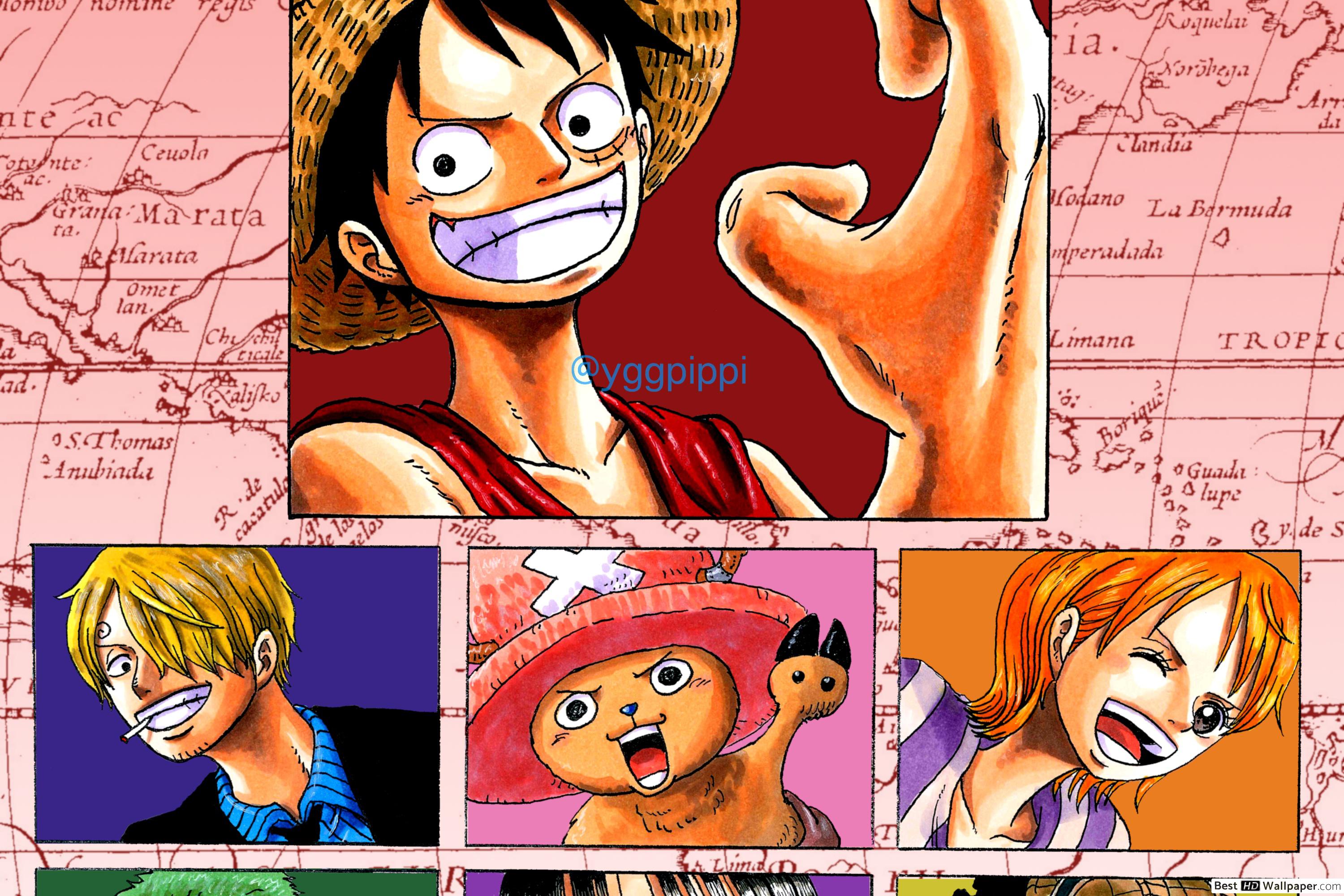 One Piece Sanji Nami Zoro Luffy Chopper Usopp Robim , HD Wallpaper & Backgrounds