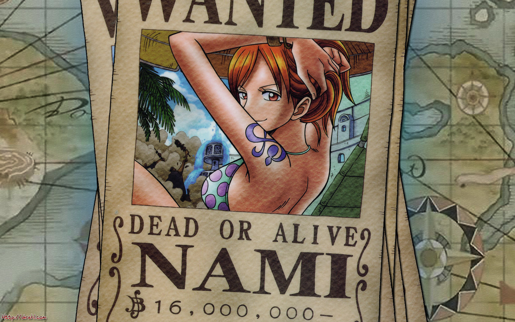 High Resolution One Piece Hd Wallpaper Id - One Piece Nami Wanted Poster , HD Wallpaper & Backgrounds