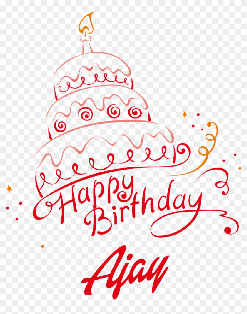 Ajay Happy Birthday Vector Cake Name Png - Holy Family Catholic Church , HD Wallpaper & Backgrounds