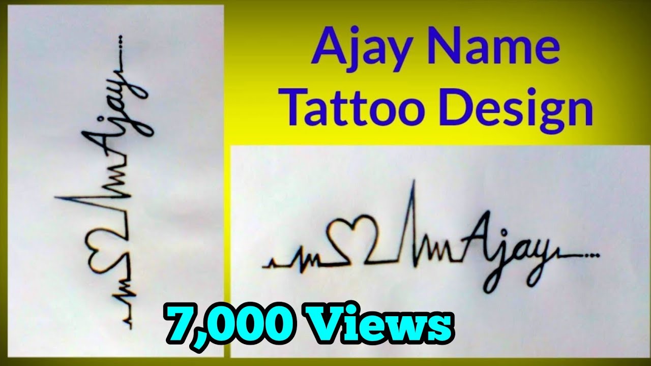 Stylish Ajay Name Tattoo , HD Wallpaper & Backgrounds