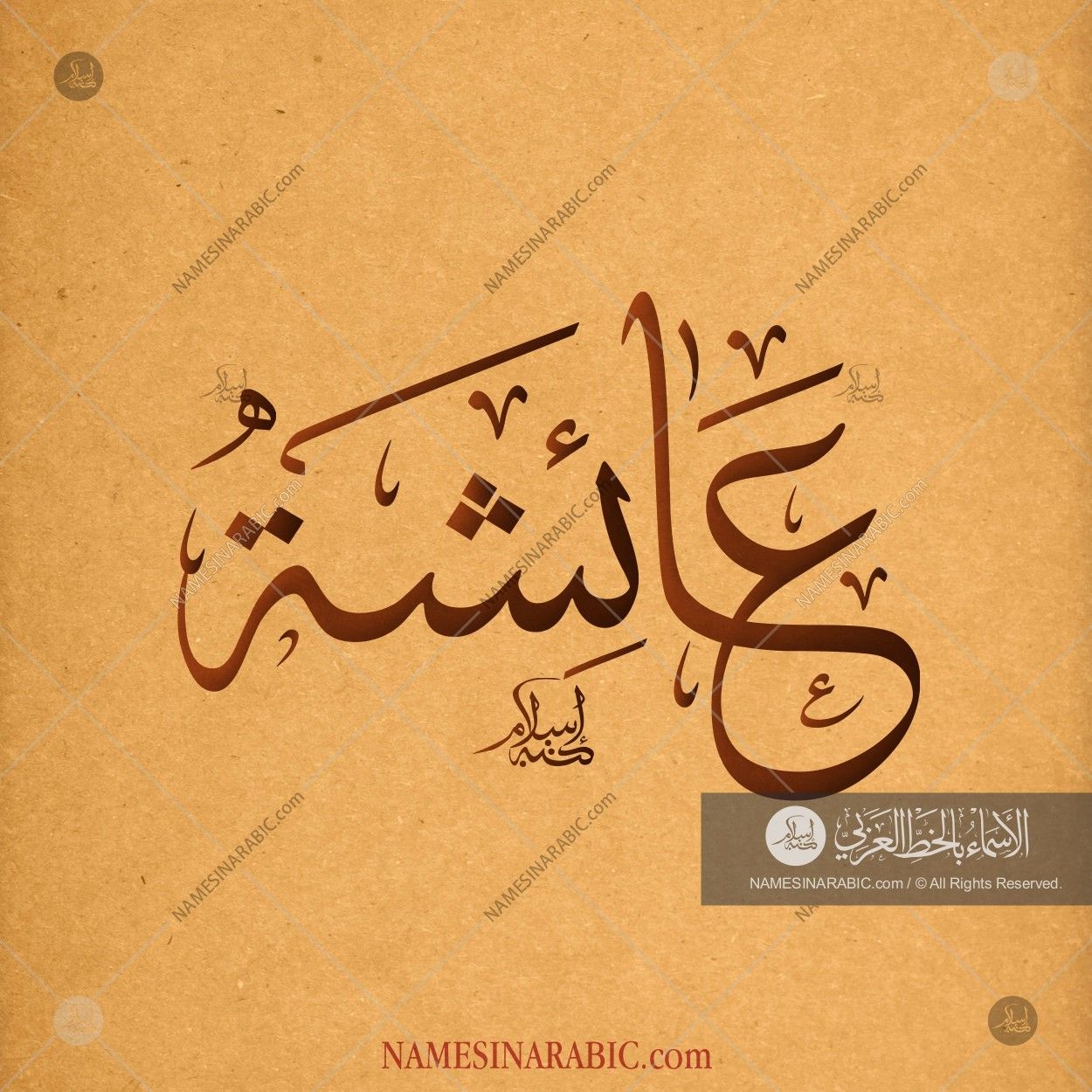 Aisha Name Wallpaper - Ayesha Name In Arabic , HD Wallpaper & Backgrounds