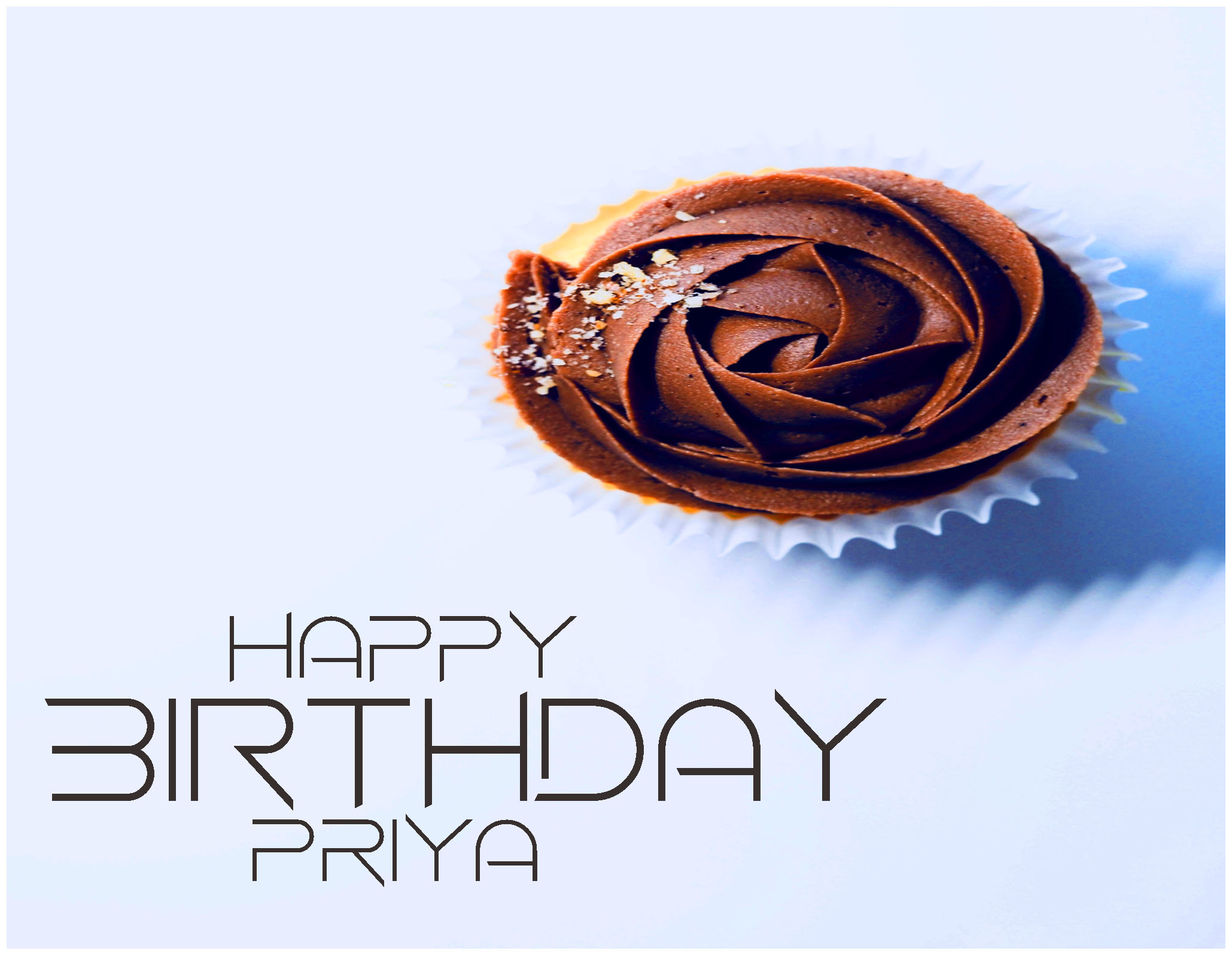 Happy Birthday Priya Name On Cake - Chocolate , HD Wallpaper & Backgrounds