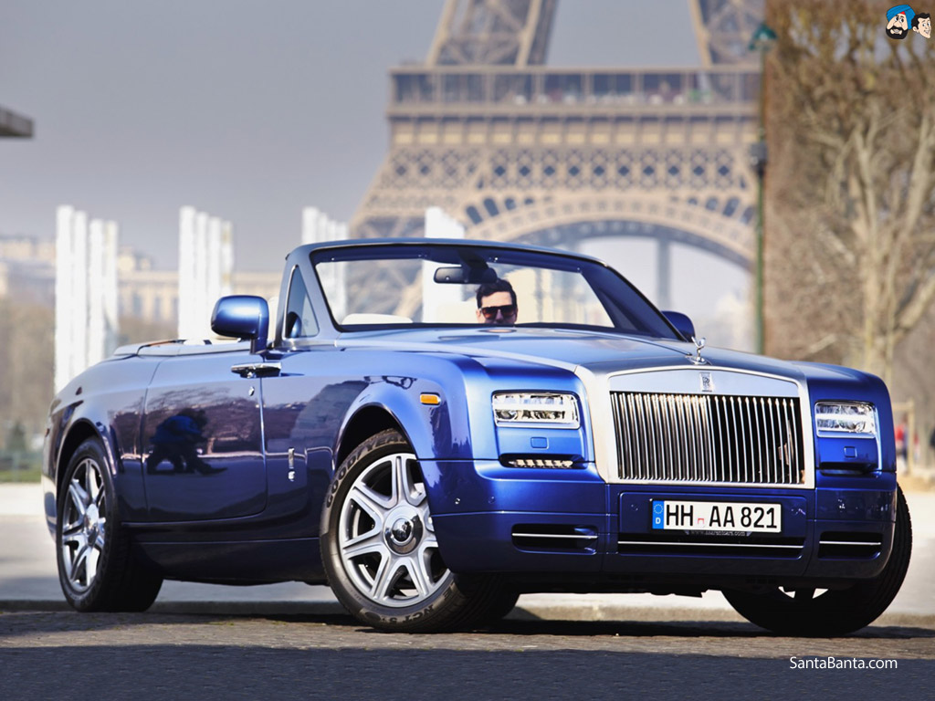 Rolls Royce - Blue Convertible Rolls Royce , HD Wallpaper & Backgrounds