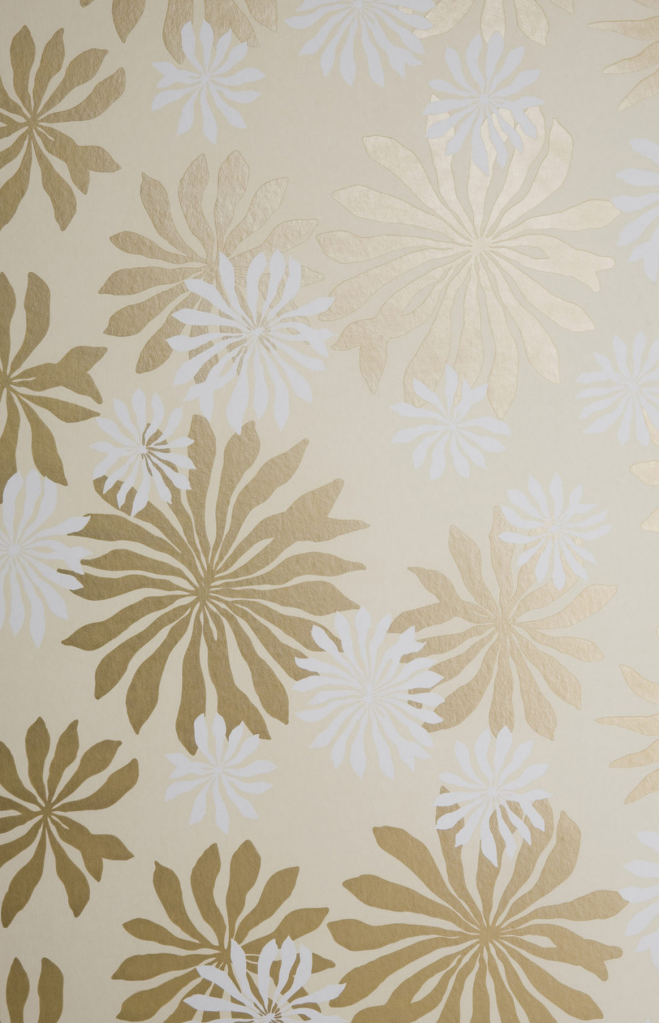 Fleur Cream With Gold Wallpaper - Behang Beige , HD Wallpaper & Backgrounds
