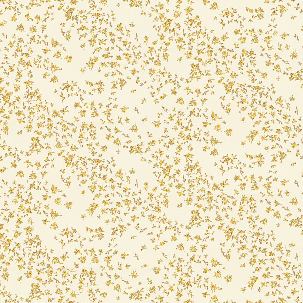 Versace Barocco Ditsy Flowers Cream And Gold Wallpaper - Versace Tapete Barocco Flowers Muster 2 , HD Wallpaper & Backgrounds
