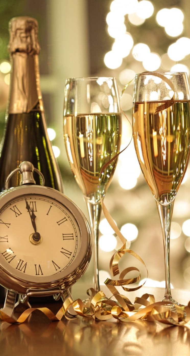 Happy New Year Champagne Glasses , HD Wallpaper & Backgrounds