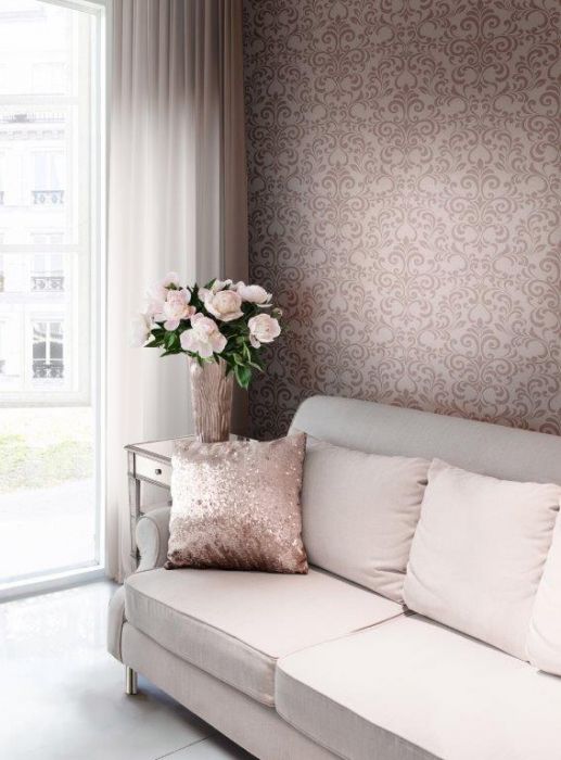 Rose Gold Wallpaper Living Room , HD Wallpaper & Backgrounds