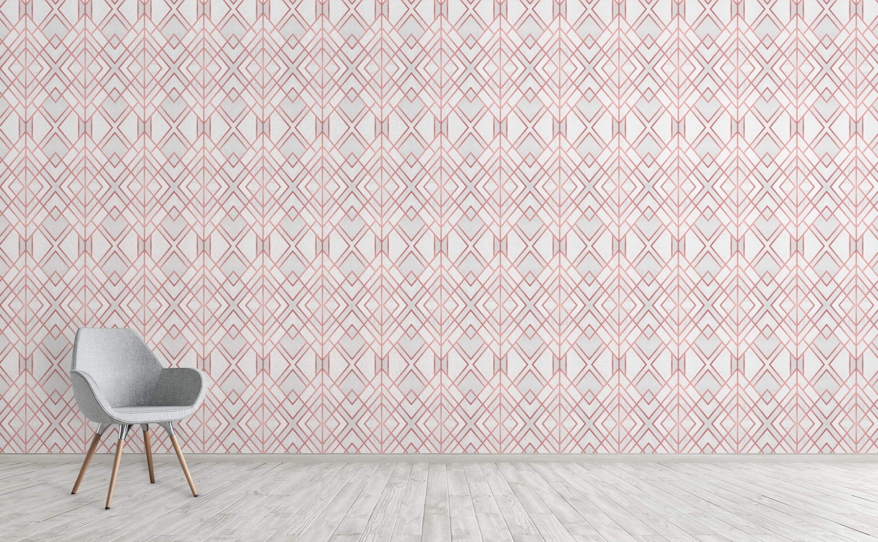 Rose Gold Geo Wallpaper By Walls Need Love - Windsor Chair , HD Wallpaper & Backgrounds