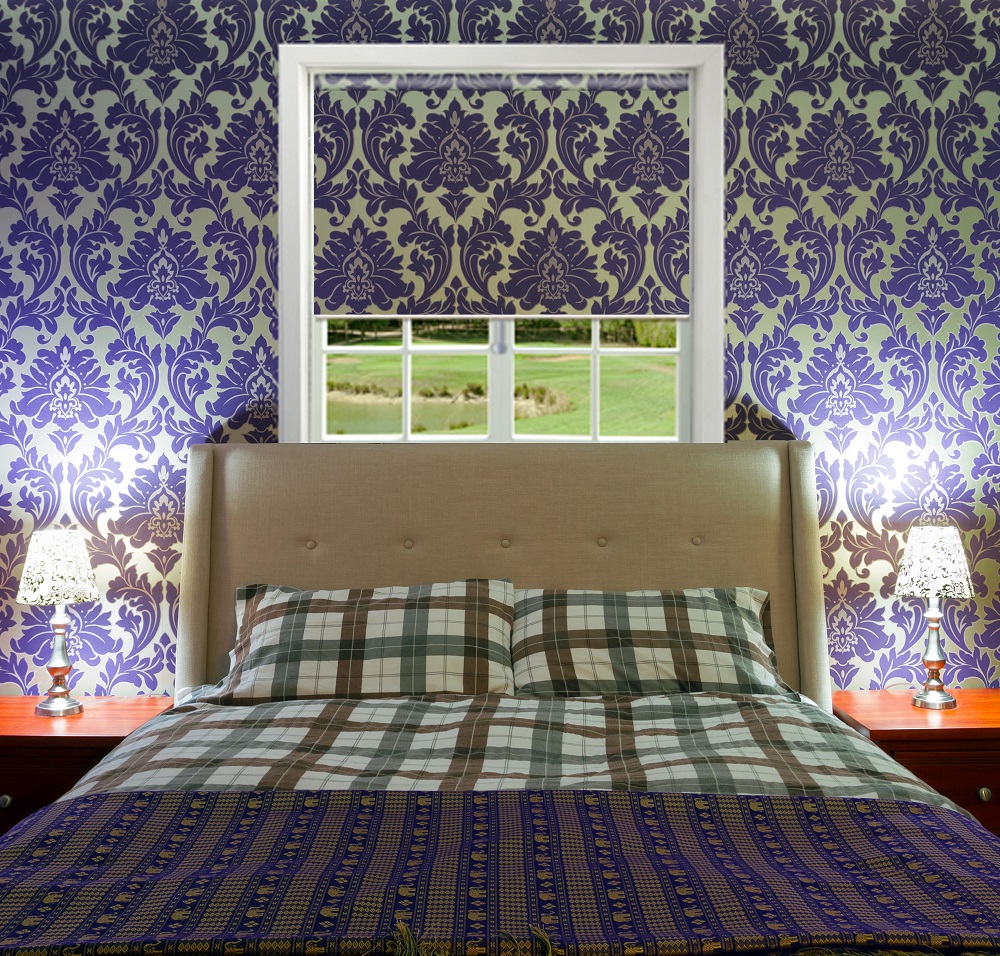 Bedroom Blinds Matching Wallpaper - Blinds With Wallpaper To Match , HD Wallpaper & Backgrounds