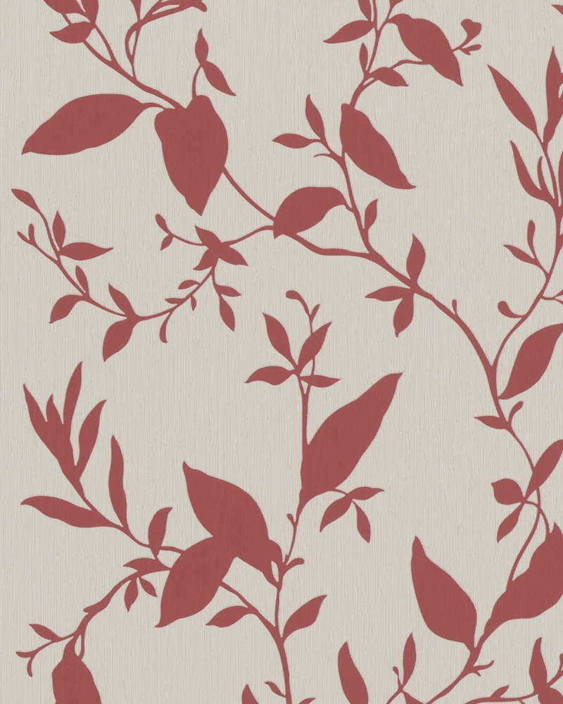 Wallpaper Tendrils Floral Beige Grey Red Gloss Marburg - Vliesové Tapety Na Zeď Summer Time Listy Šedé , HD Wallpaper & Backgrounds