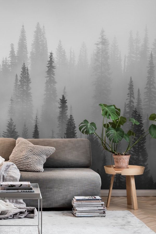 Smokey Forest Wall Mural , HD Wallpaper & Backgrounds