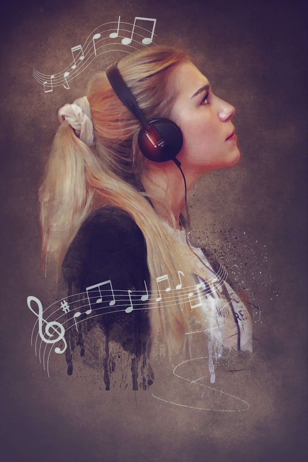 Musik, Sky, People - Music Guy With Headphones Fantasy , HD Wallpaper & Backgrounds