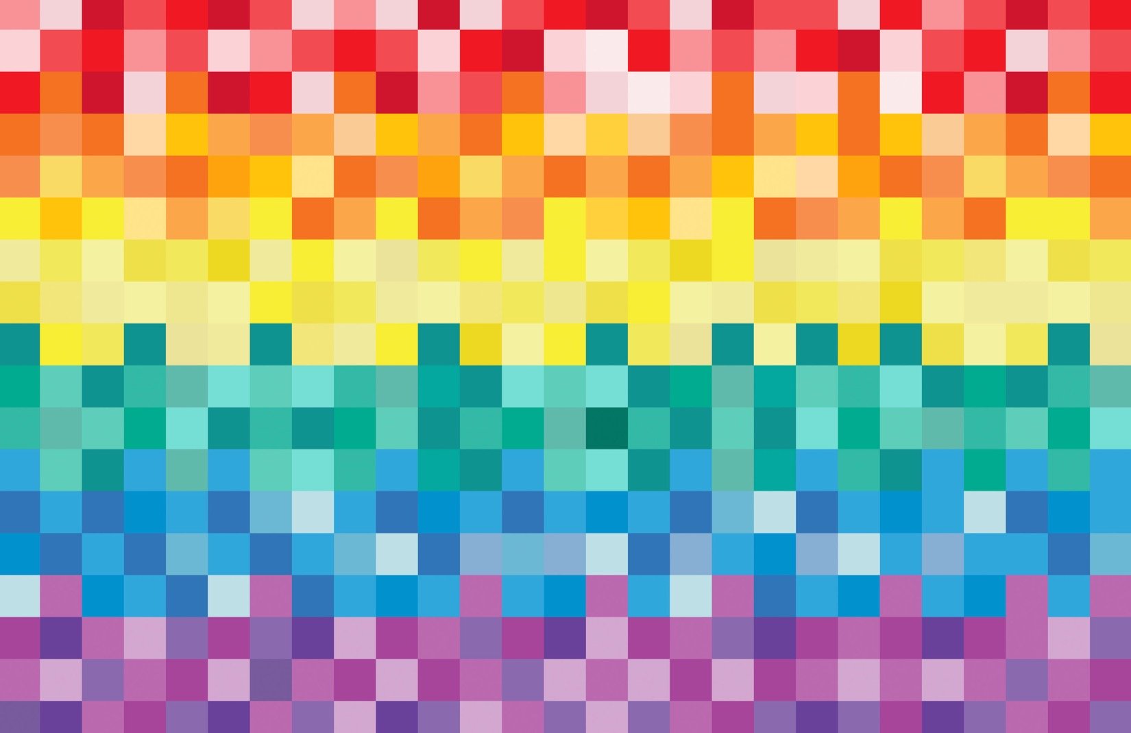 Multi-coloured Pixel Style Ombre Wallpaper Mural - Multi Coloured Pattern , HD Wallpaper & Backgrounds