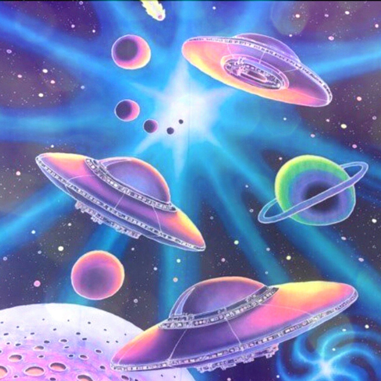 Space, Alien, And Ufo Image - Ufo Trippy , HD Wallpaper & Backgrounds