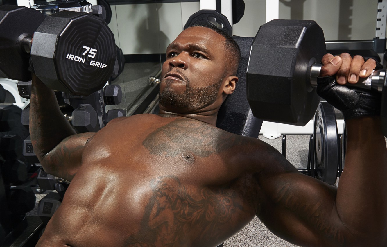 Photo Wallpaper Tattoo, Actor, Muscle, Muscle, Rapper, - 50 Cent Bodybuilding , HD Wallpaper & Backgrounds