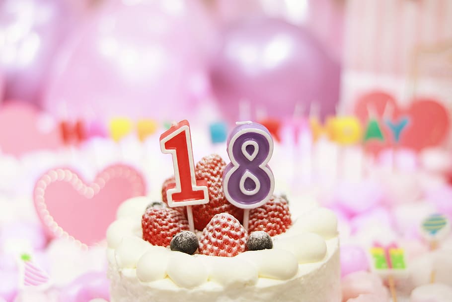 18th Birthday Cake, Dessert, Cupcake, Food, Sweet Food, - Tarta De Cumpleaños 18 Años , HD Wallpaper & Backgrounds