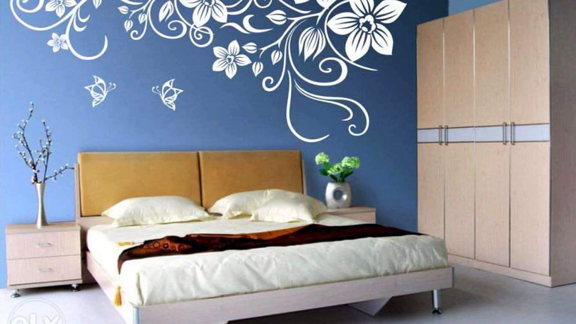 Wall Painting Designs For Bedroom , HD Wallpaper & Backgrounds