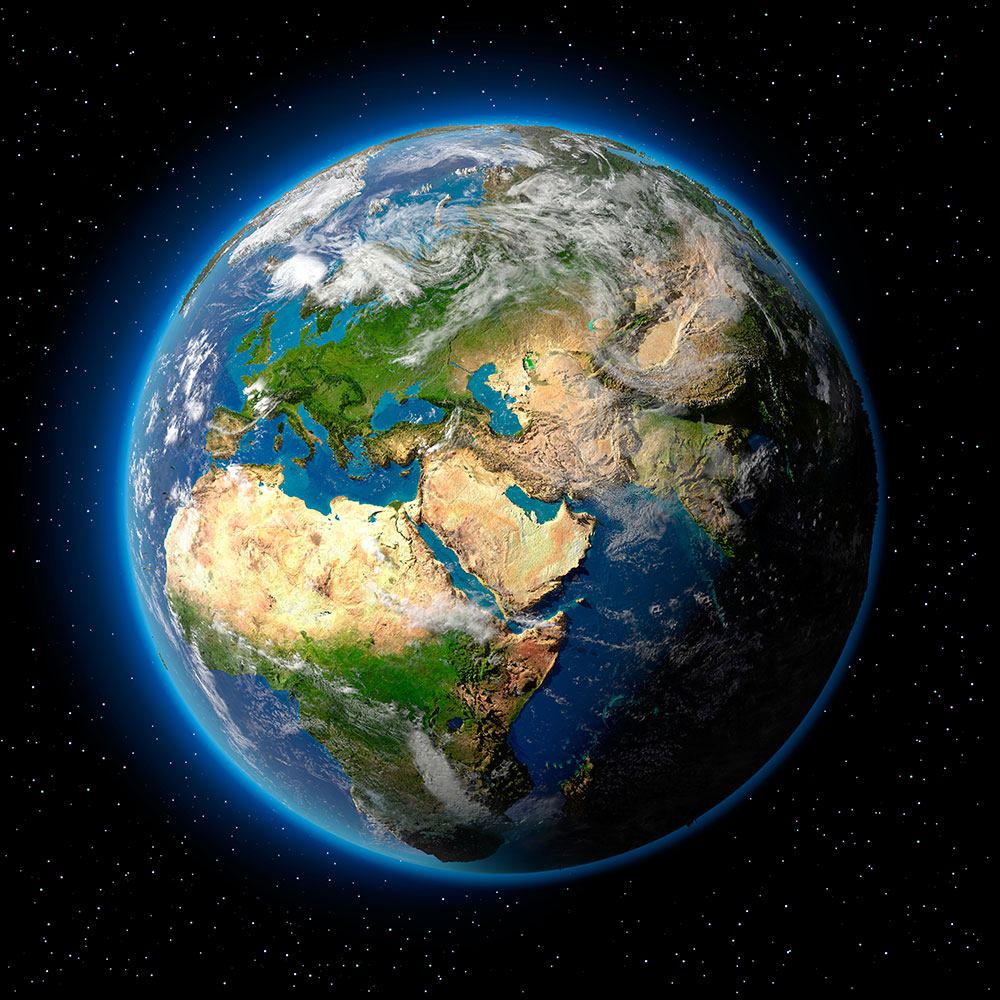 Photo Wallpaper The Earth As A Planet - Beautiful Earth From Space , HD Wallpaper & Backgrounds