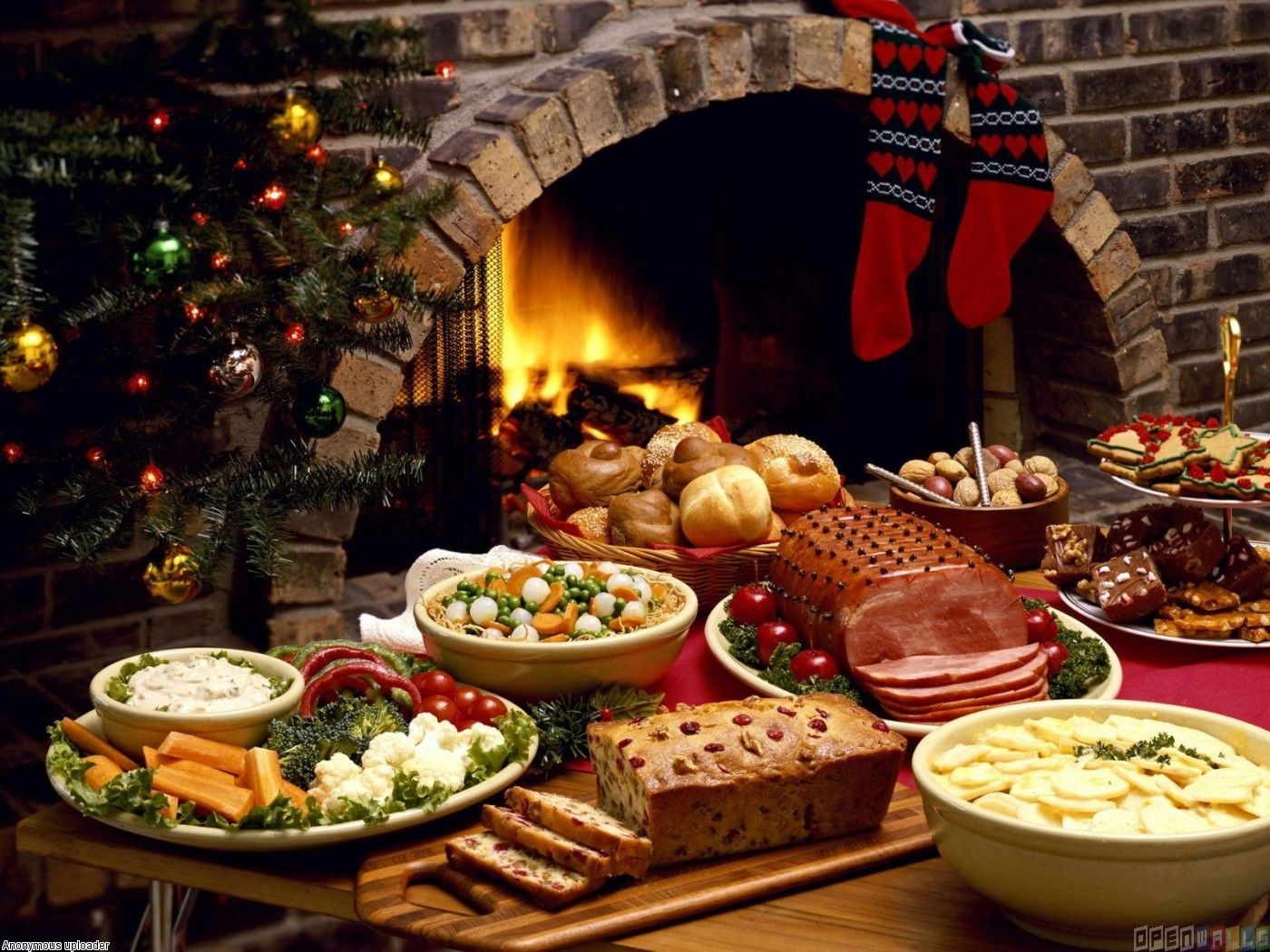 Christmas Dinner , HD Wallpaper & Backgrounds