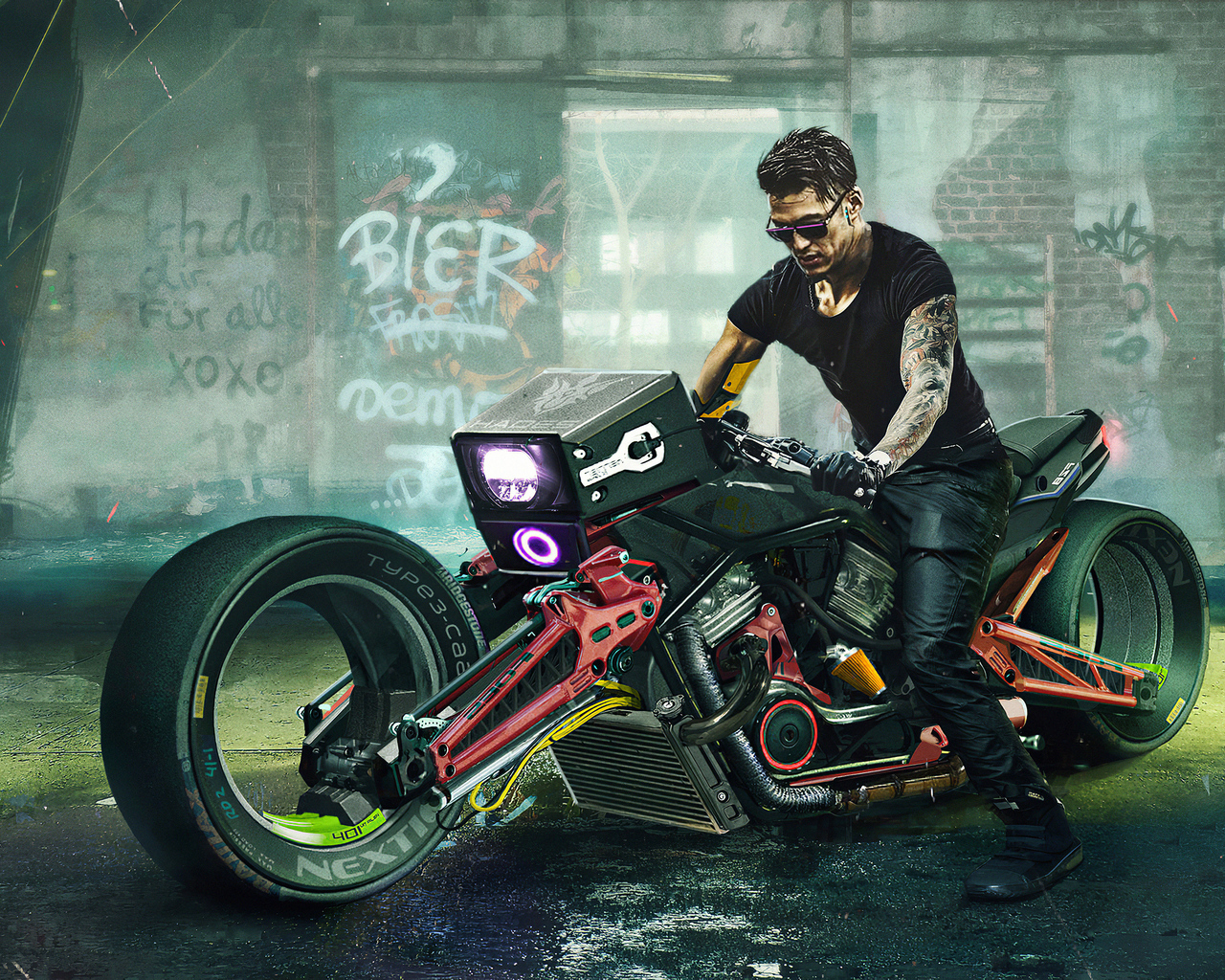Cyberpunk Motorcycle Custom , HD Wallpaper & Backgrounds