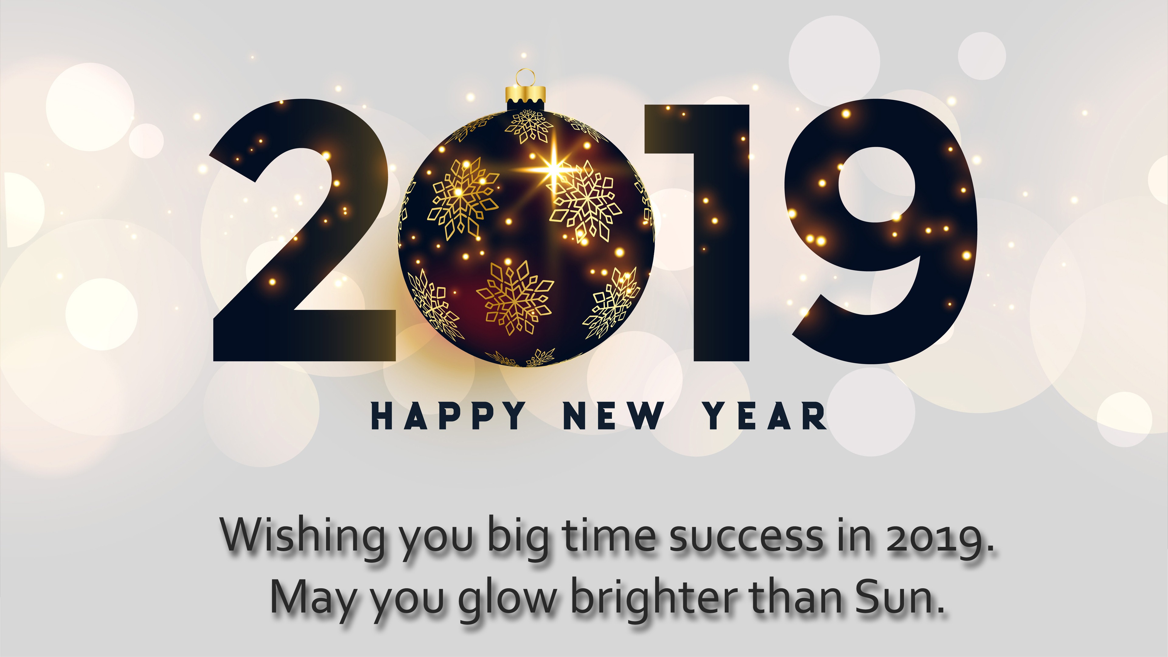 New Year Wishes Wallpapers - Happy New Year 2019 4k , HD Wallpaper & Backgrounds