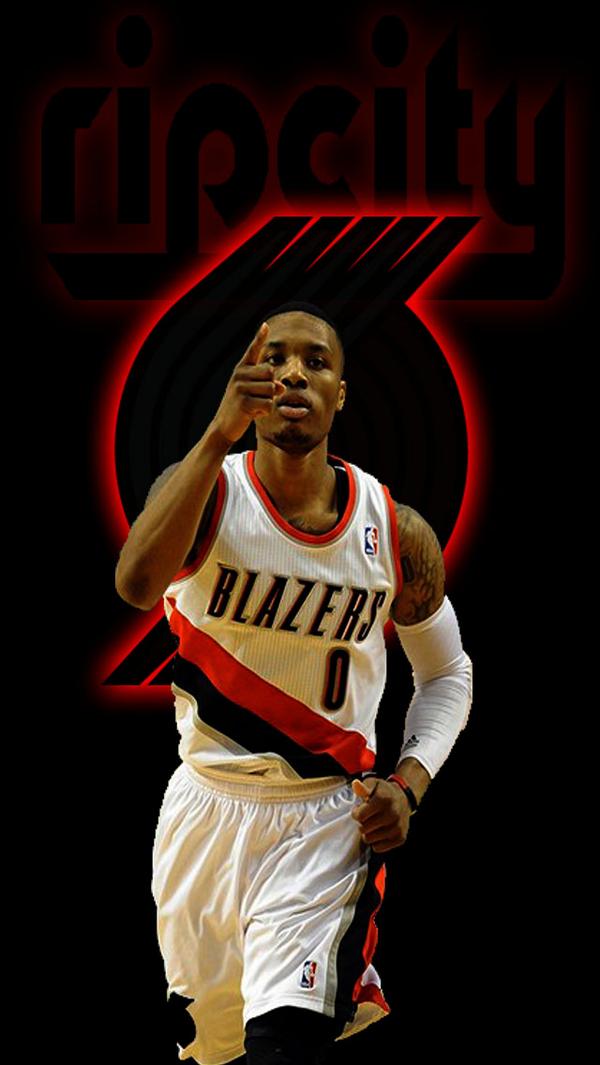 Nba Iphone 45 Wallpaper Damian Lillard Trailblazers - Basketball Player , HD Wallpaper & Backgrounds