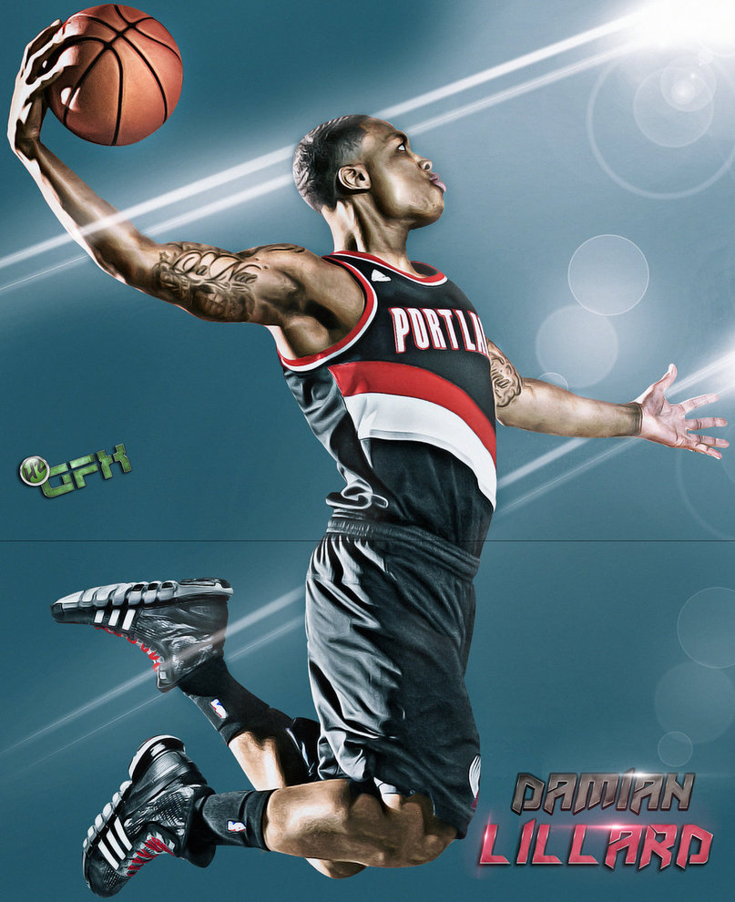 Damian Lillard Dunk Wallpaper Dunk Contest Ready Damian - Damian Lillard Wallpaper Dunk , HD Wallpaper & Backgrounds