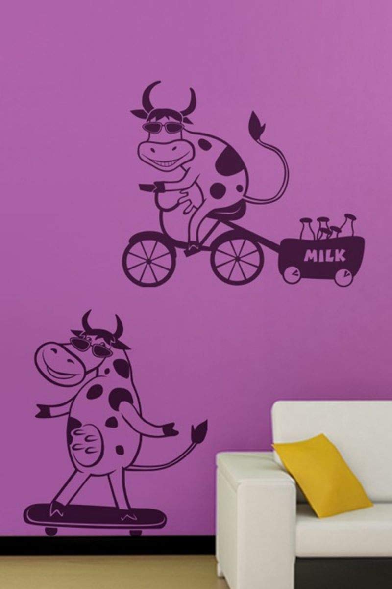 Buy Sociable Cows Wall Sticker Art Decal, Black [wa0158] - Wall Decal , HD Wallpaper & Backgrounds