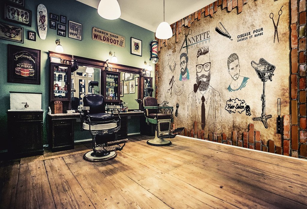 Design Creative Barber Shop , HD Wallpaper & Backgrounds