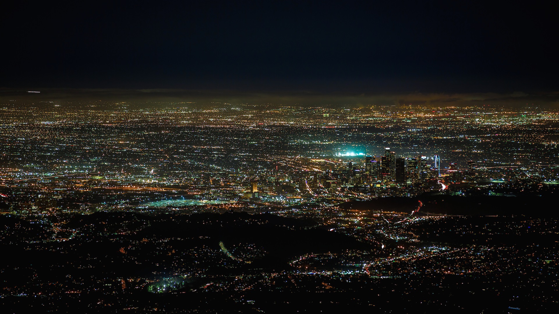 Wallpaper America, California, Night City, Lights, - Los Angeles Night Stars , HD Wallpaper & Backgrounds