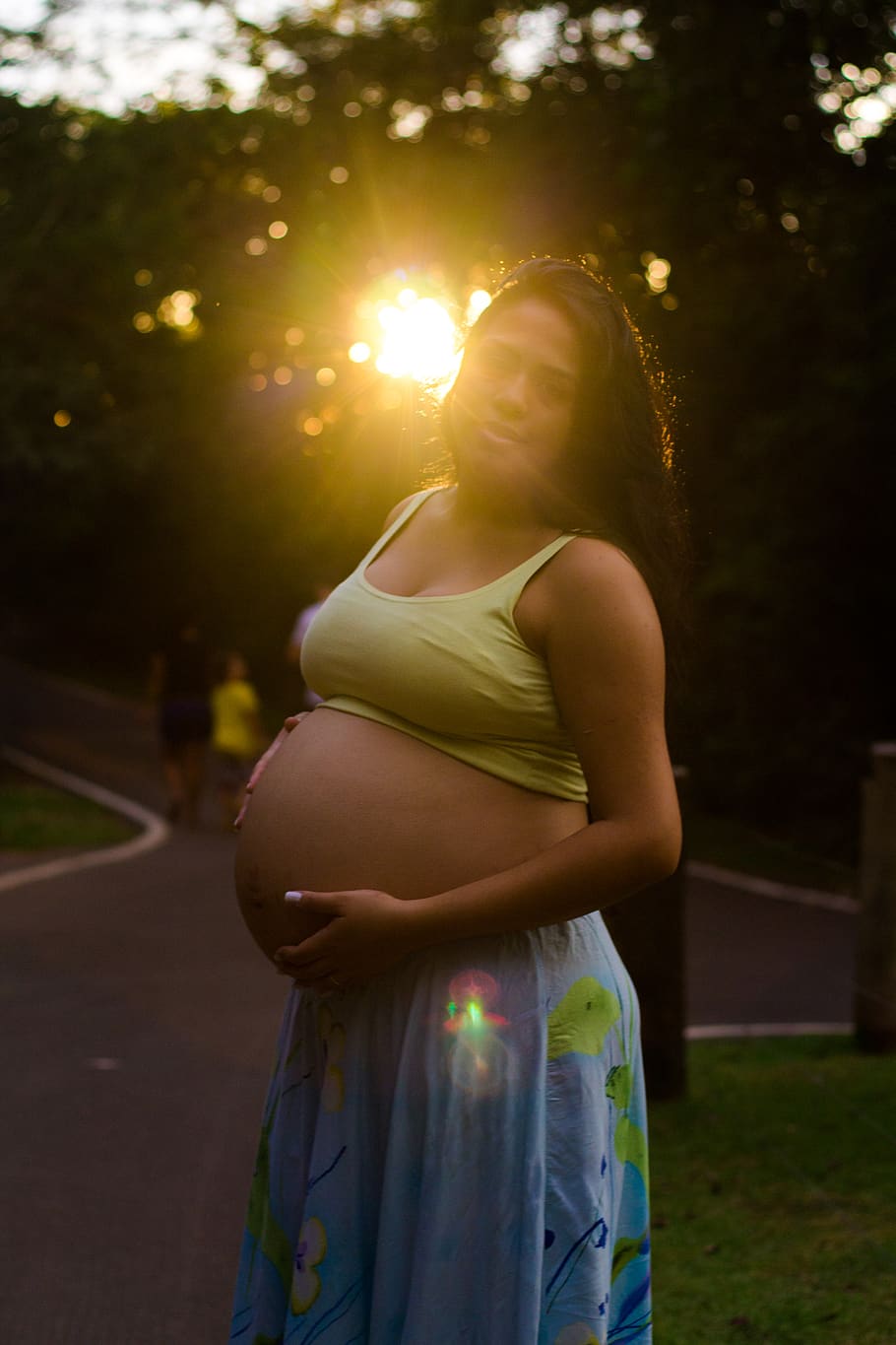 Brazil, Cuiabá, Woman, Mulher, Pregnant, Por Do Sol, - Girl , HD Wallpaper & Backgrounds