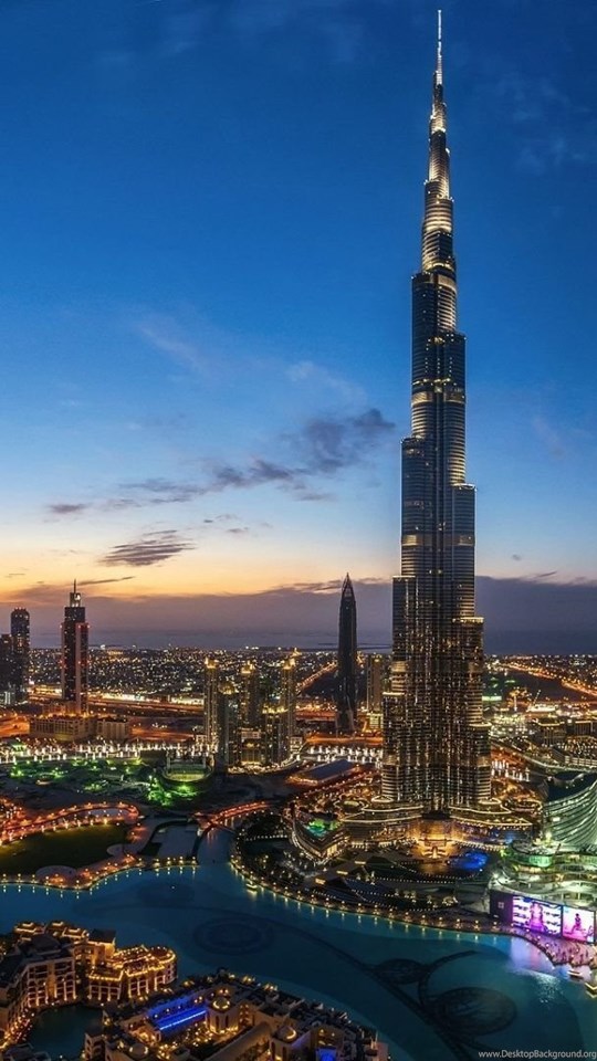 Burj Al Khalifa City Lights Wallpapers Hd Download - Burj Khalifa Hd , HD Wallpaper & Backgrounds
